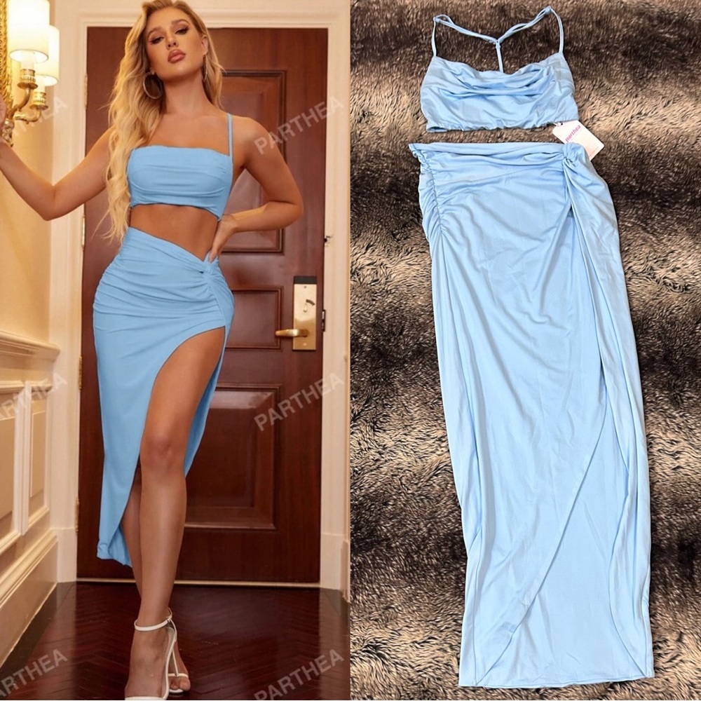 Parthea Crop Top & Skirt Set-NWT